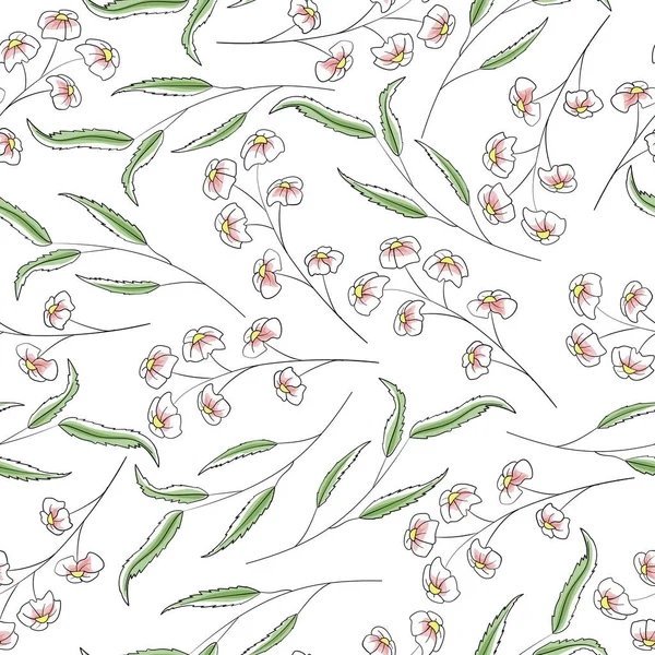 Kusursuz çiçek deseni. Vektör illüstrasyonu