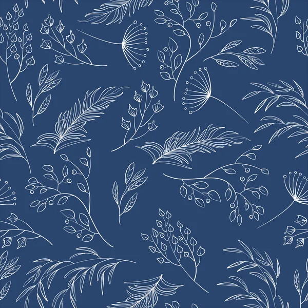 Beyaz yapraklı pürüzsüz yama, mavi arkaplanda dallar.