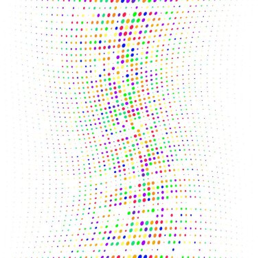 Beyaz arkaplanda renkli noktalar olan desen