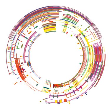 Beyaz arkaplanda soyut çember