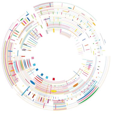 Beyaz arkaplanda soyut çember