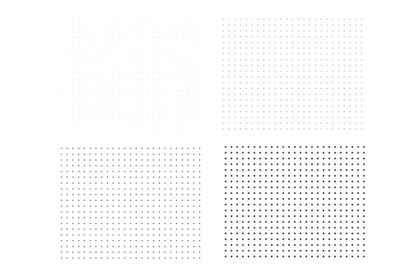 set of squares of dots