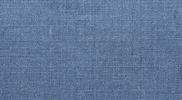 Teksturowane Tło Niebieskiego Naturalnego Materiału Włókienniczego — Zdjęcie stockowe