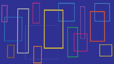 Renkli karelere sahip soyut mavi arkaplan