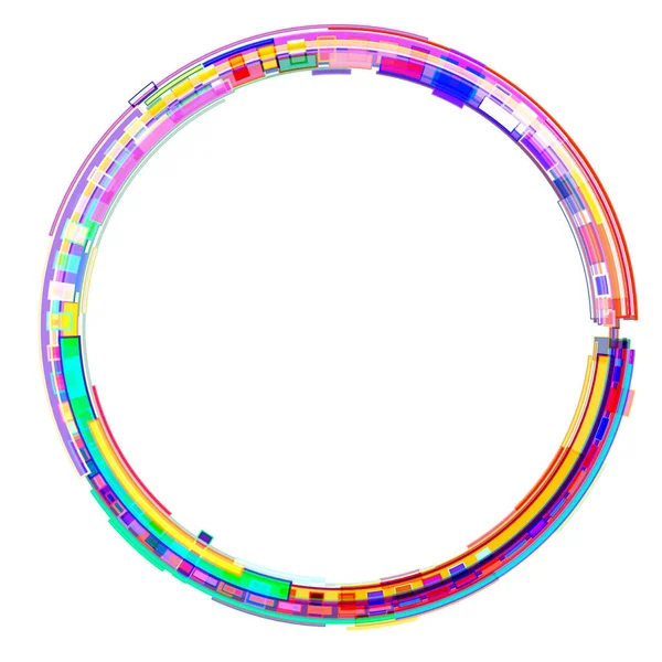 Abstrakt Färgglad Cirkel Vit Bakgrund — Stockfoto