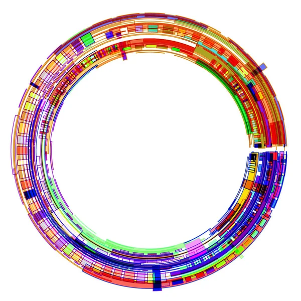 Abstract Kleurrijke Cirkel Witte Achtergrond — Stockfoto