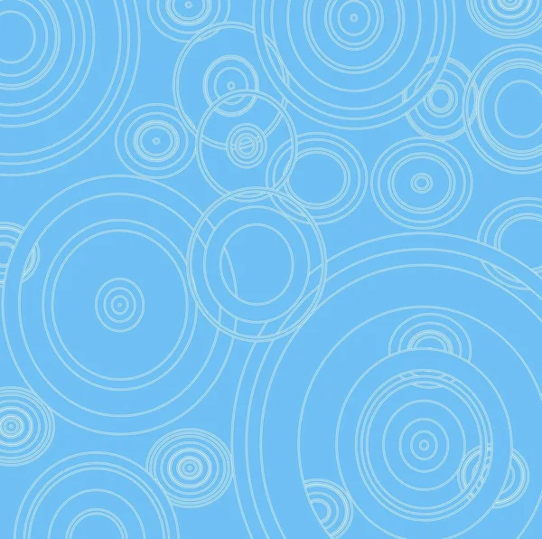 青い背景に円が描かれたシームレスなパターン — ストック写真
