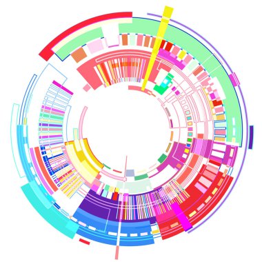 Renkli daire beyaz arkaplan 