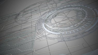 Daireli teknoloji arkaplanı