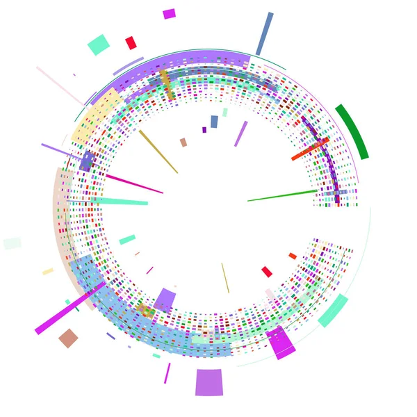 Renkli geometrik şekiller çemberi