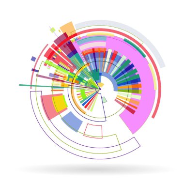 Çemberli soyut renkli arkaplan