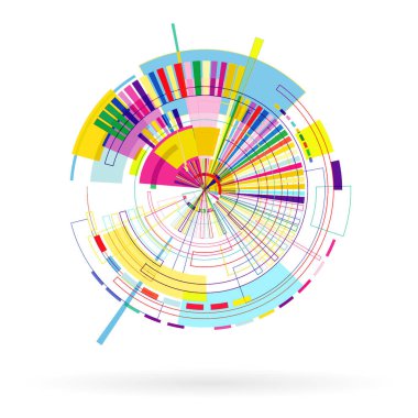 Çemberli soyut renkli arkaplan