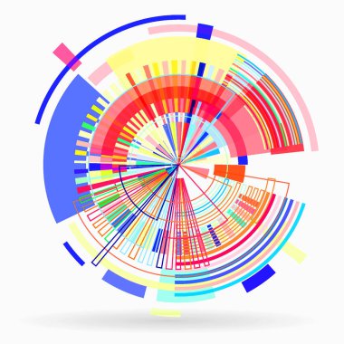 Çemberli soyut renkli arkaplan