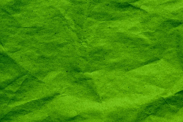 Texture Papier Vert Froissé — Photo