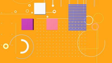 Çemberler ve kareler ile soyut arkaplan