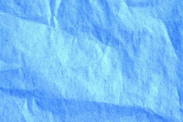 Textur Aus Blauem Zerknülltem Papier — Stockfoto