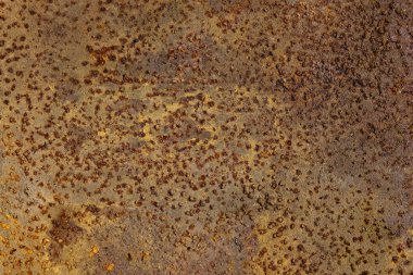 Paslı arka plan. Paslı metal levha. Soyut fotoğraf.