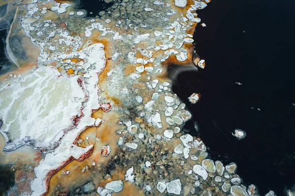 Взимку Можна Побачити Замерзлу Морську Воду Крижану Текстуру Балтійському Морі — стокове фото