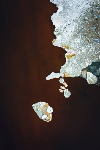 Взимку Можна Побачити Замерзлу Морську Воду Крижану Текстуру Балтійському Морі — стокове фото