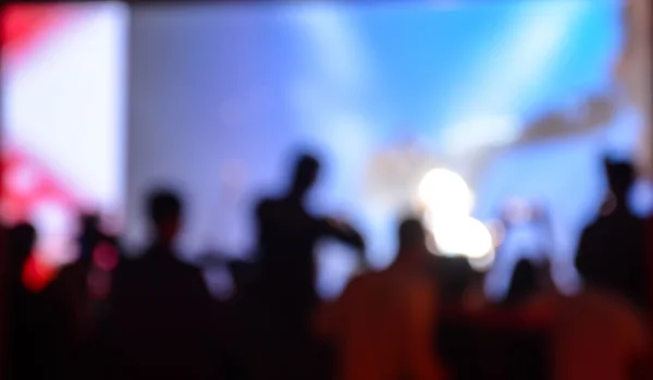 Out-of-focus shimmering background of a concert hall stage set — Stock Photo, Image