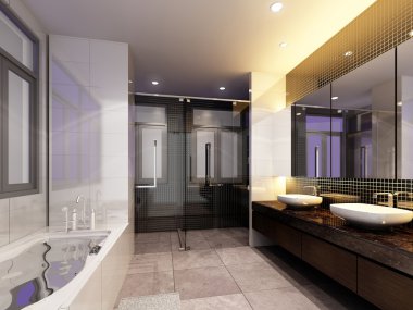 Soyut kroki tasarım iç banyo