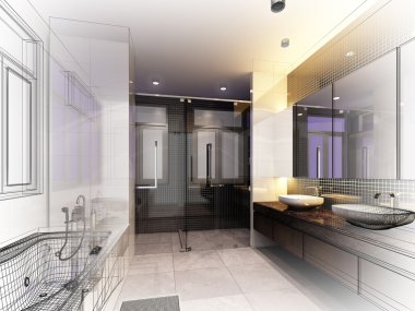 iç banyo 3D render