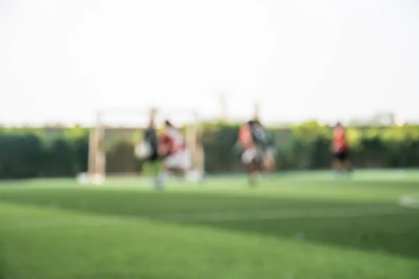 Blurred image of a football field, use for background. — Stock Photo, Image