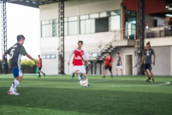 Verschwommenes Bild eines Fußballfeldes, Verwendung als Hintergrund. — Stockfoto