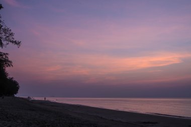 Wanakorn Beach, alacakaranlık, Park Prachuap Khiri Khan, Thailand