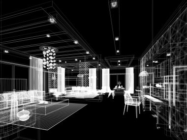 yaşayan, 3dwire kare render tasarım kroki 