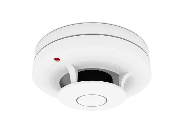 Smoke and fire detector isolated on white — Stock Photo, Image