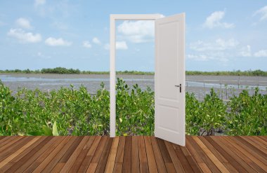 Açılış kapının arkasında manzara