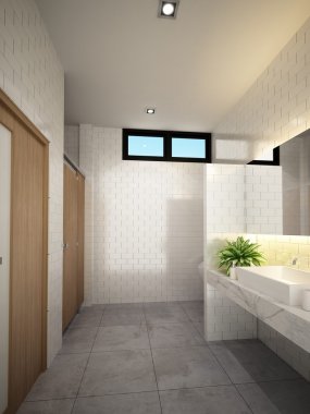 iç banyo 3D render 