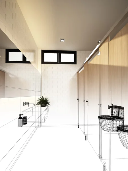 Abstrakti luonnos suunnittelu sisustus kylpyhuone — kuvapankkivalokuva