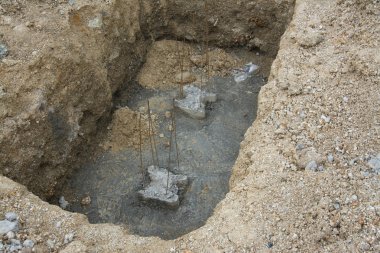temel inşaat sahasında için zemin beton kazık