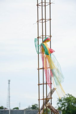 Tayland'da ev bina için temel atma töreni