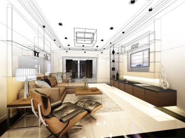 yaşayan, 3B tel çerçeve oluşturma Tasarım kroki