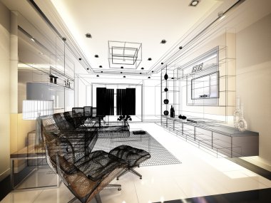 yaşayan, 3B tel çerçeve oluşturma Tasarım kroki