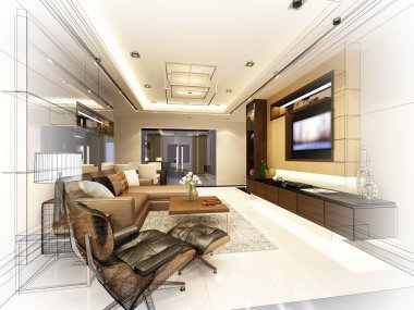 yaşayan, 3B tel çerçeve oluşturma Tasarım kroki