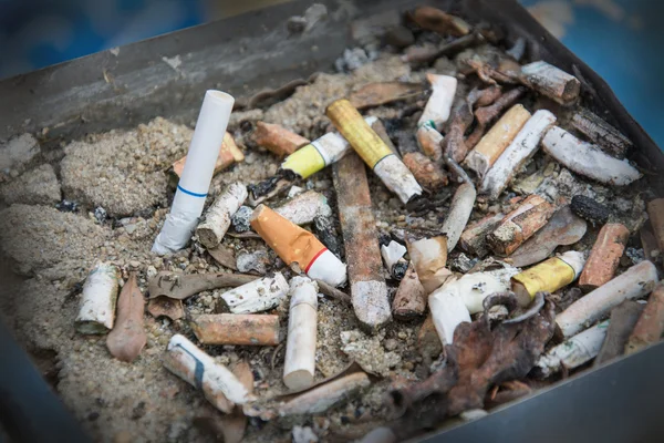 Cigarette with ashtray background — Stock Photo, Image