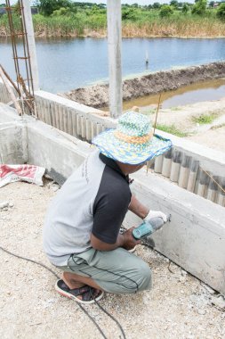 adam çok işime eectric matkap-matkap beton ışın