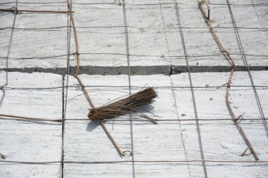  Çelik hasır çelik inşaat sahasında katta 