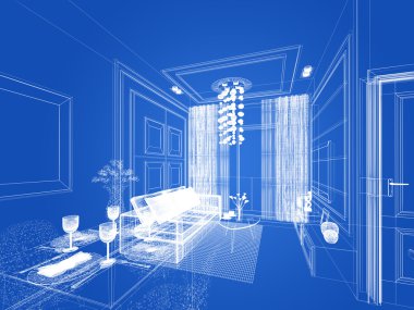 yaşayan, 3dwire kare render tasarım kroki 