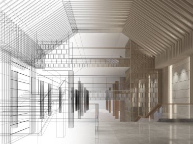 dahili salonun tasarımı, 3D görüntüleme