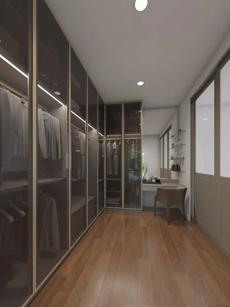 Sketch Design Interiorwalk Closet Rendering — Stock Photo, Image