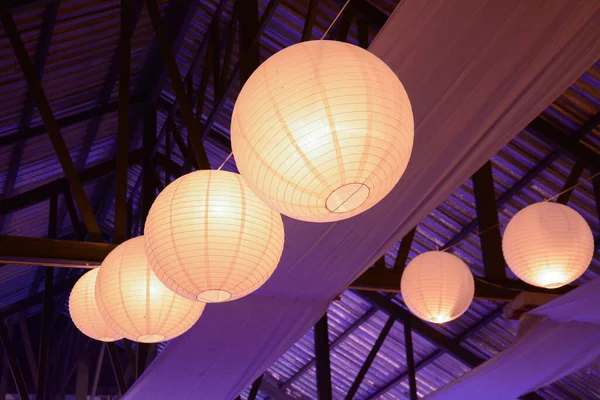 Lámparas Lámparas Papel Decoración —  Fotos de Stock