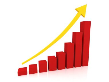 Beyaz .3d görüntüleme üzerine iş grafiği 