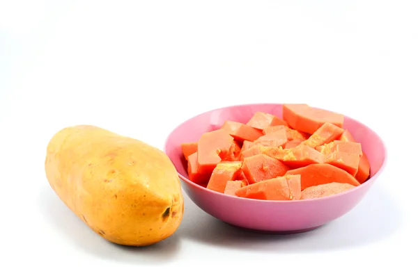 Papaya isolate on white background — Stock Photo, Image