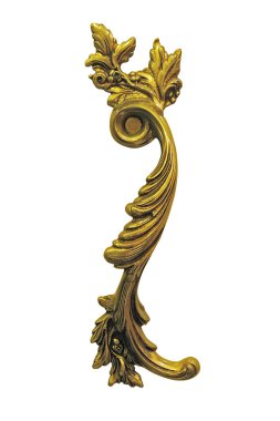 beyaz zemin üzerine altın kolu