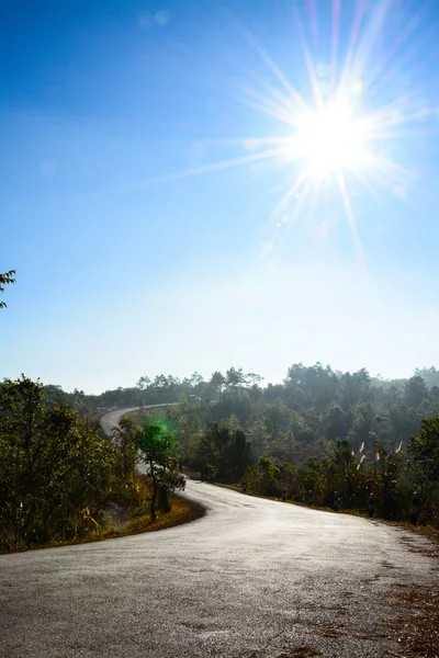 Strada sulla montagna Phu Rua, Thailandia — Foto Stock